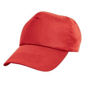 Result Childrens/Kids Big Boys Plain Basebll Cap / Red